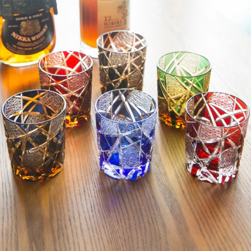 Ly Thủy Tinh Whiskey Edo Kiriko