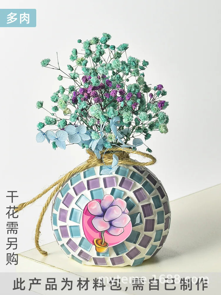 Bộ Làm Bình Hoa Mosaic DIY Thủ Công
