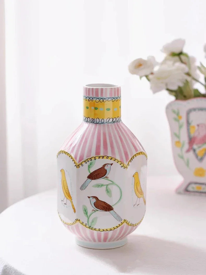 Bình Hoa Gốm Sứ Hình Con Chim
