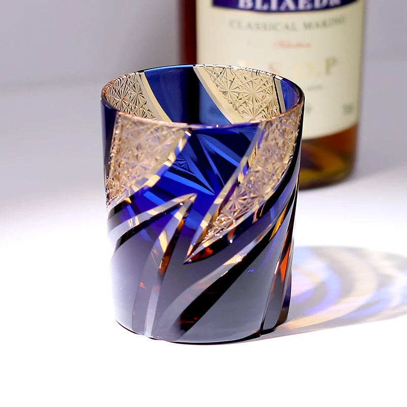 Ly Whisky Thủy Tinh Màu Hổ Phách