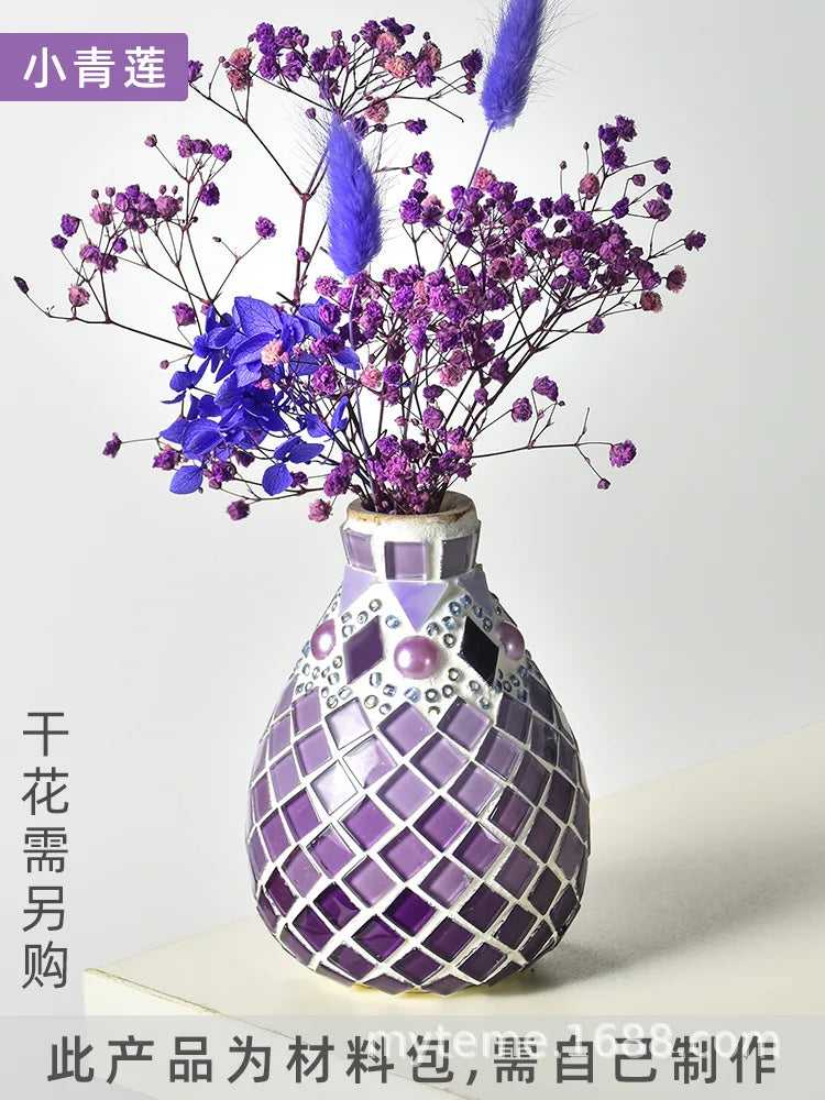 Bộ Làm Bình Hoa Mosaic DIY Thủ Công