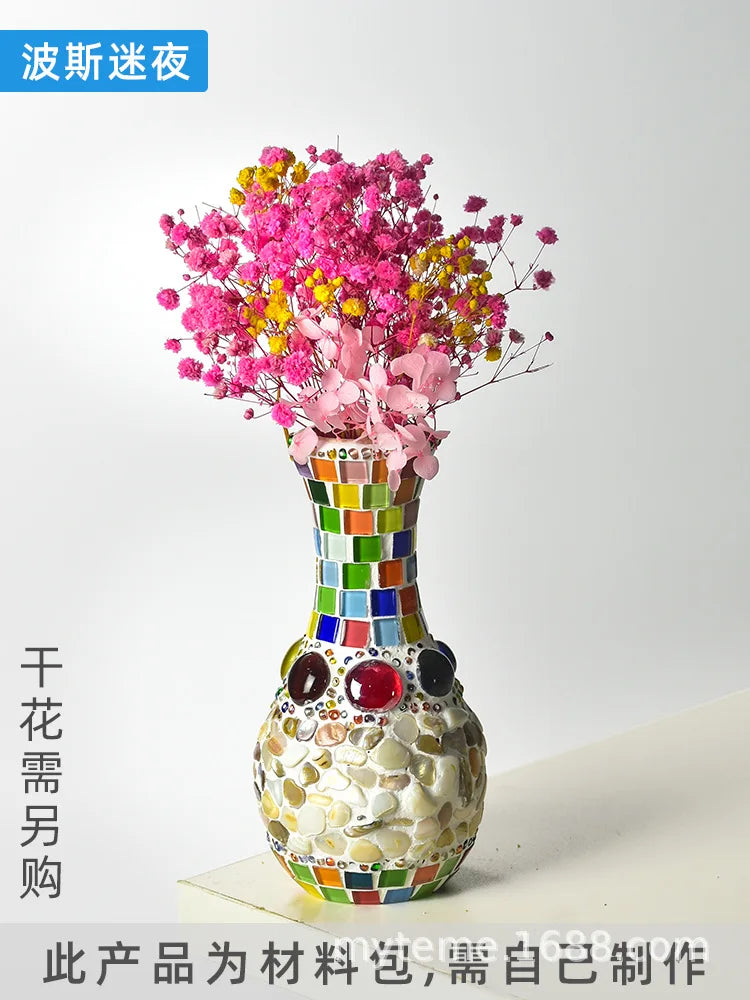 Bộ Làm Bình Hoa Mosaic DIY Thủ Công