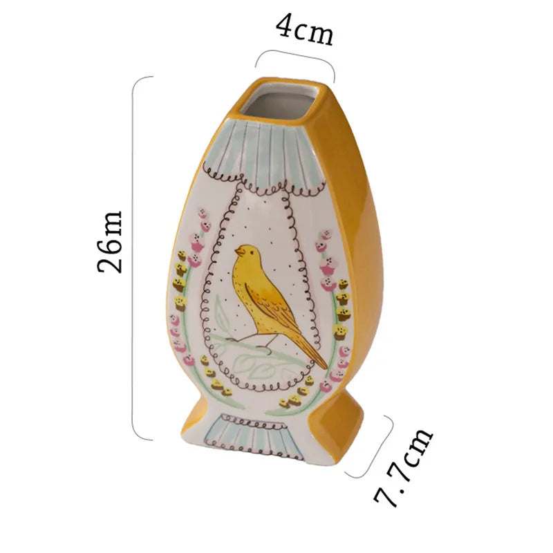 Bình Hoa Gốm Sứ Hình Chim