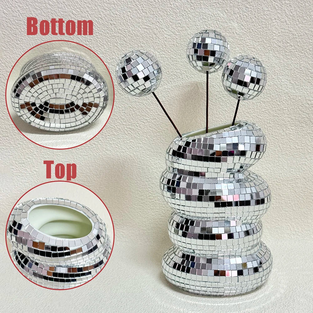 Bình Hoa Disco Ball Xoắn Ốc