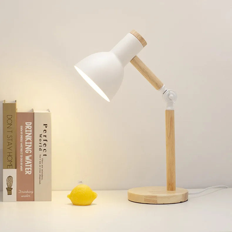 Đèn Bàn LED Gỗ Phong Cách Nordic