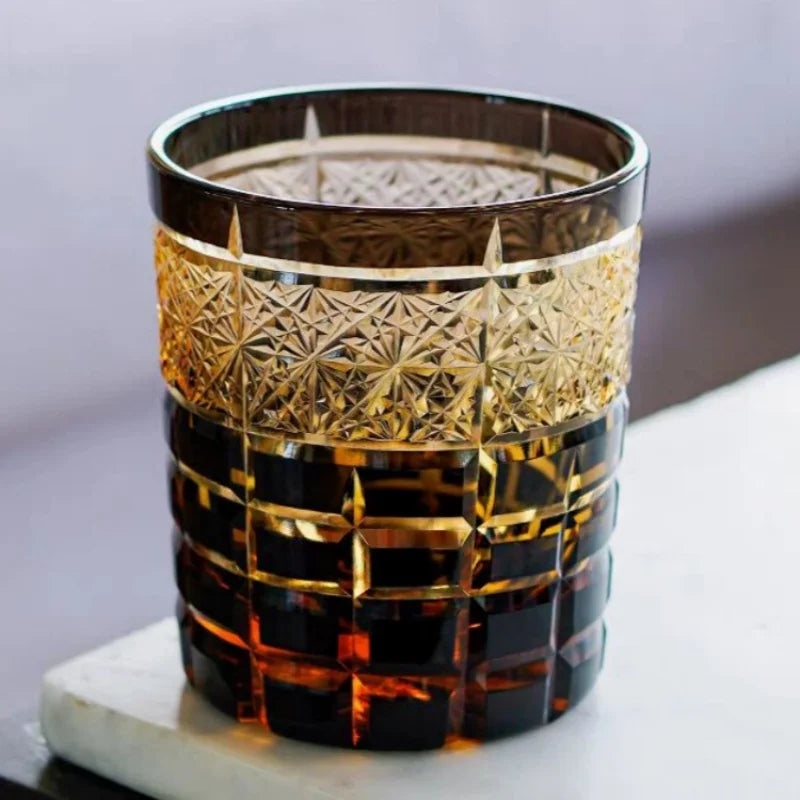 Ly Thủy Tinh Whiskey Edo Kiriko