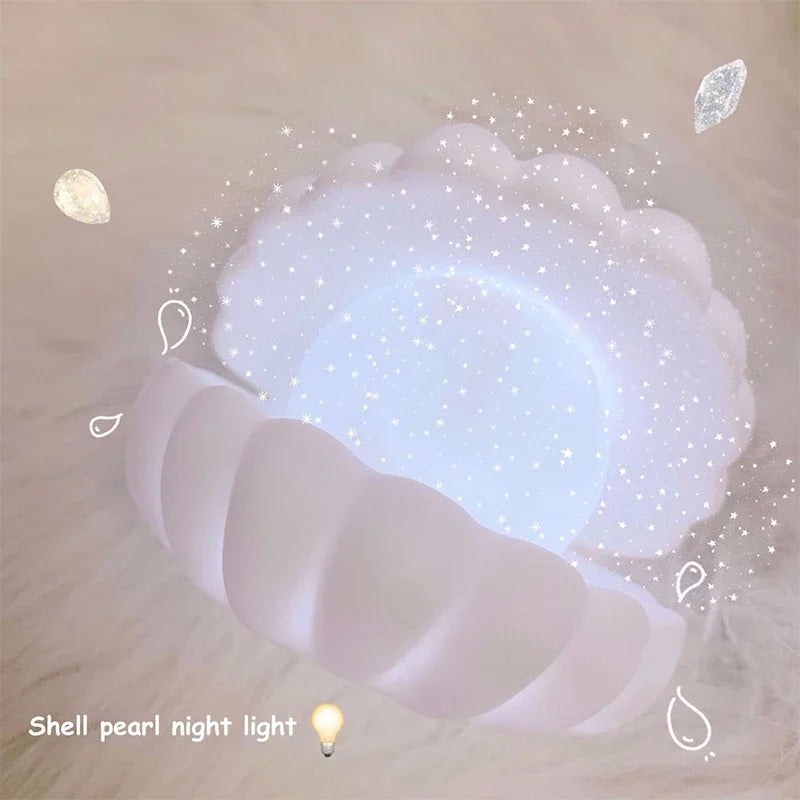 Đèn Ngủ Vỏ Sò Ngọc Trai Tạo Sương