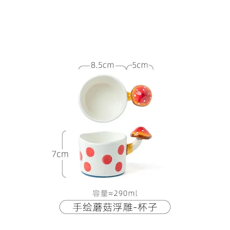 Bộ Đồ Ăn Gốm Sứ Hình Nấm 3D