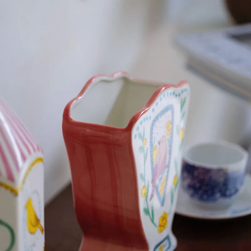 Bình Hoa Gốm Sứ Hình Chim