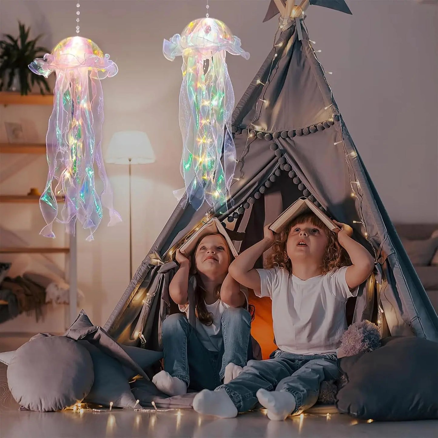 Đèn Sứa Lấp Lánh Ánh Cầu Vồng