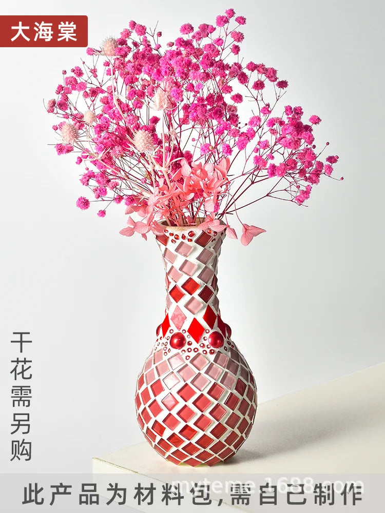Bộ Làm Bình Hoa Mosaic DIY Thủ Công