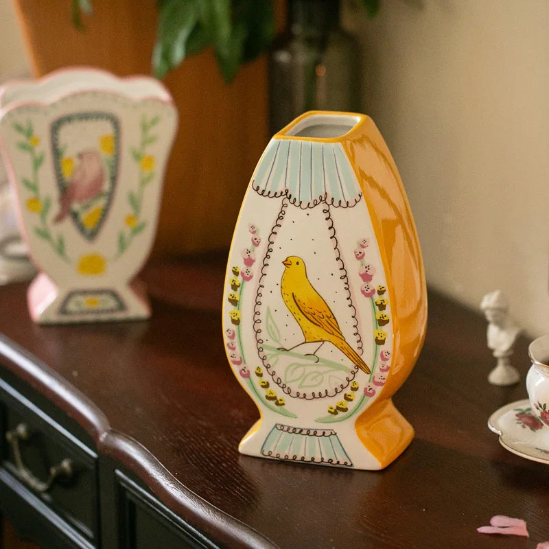 Bình Hoa Gốm Sứ Hình Chim