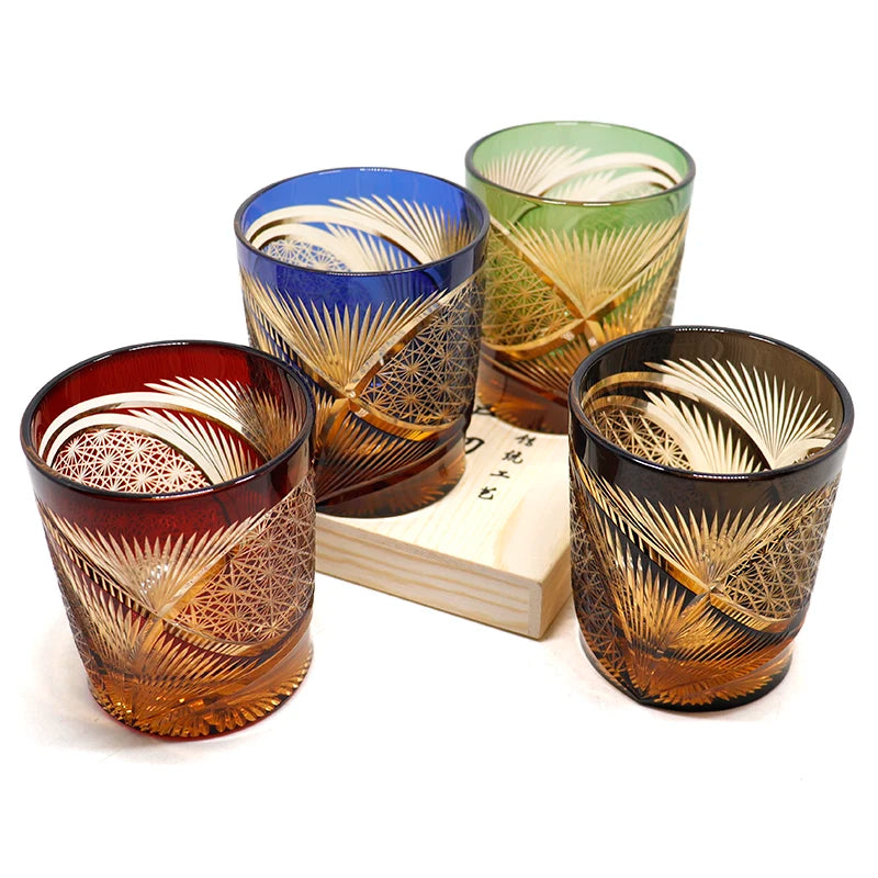 Ly Thủy Tinh Whiskey Edo Kiriko