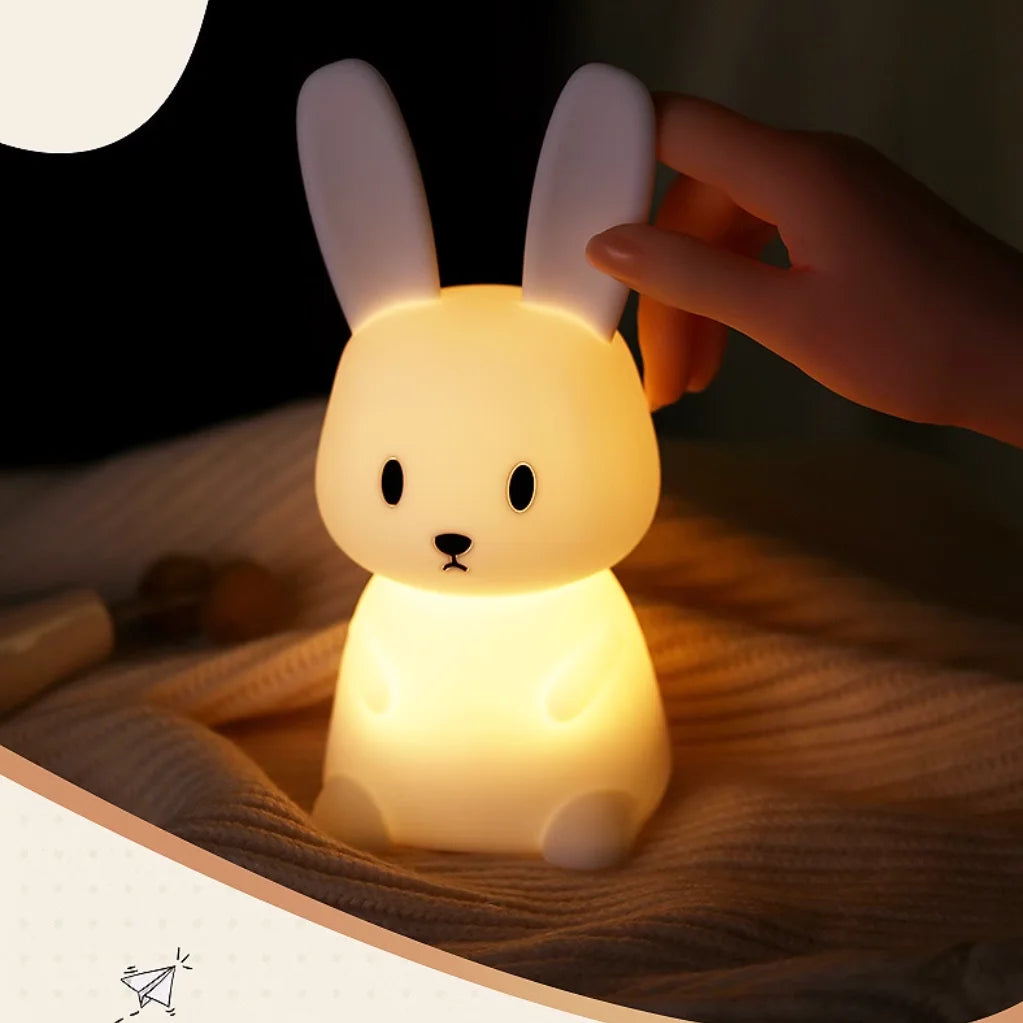 Đèn Ngủ LED Hình Thỏ Silicone