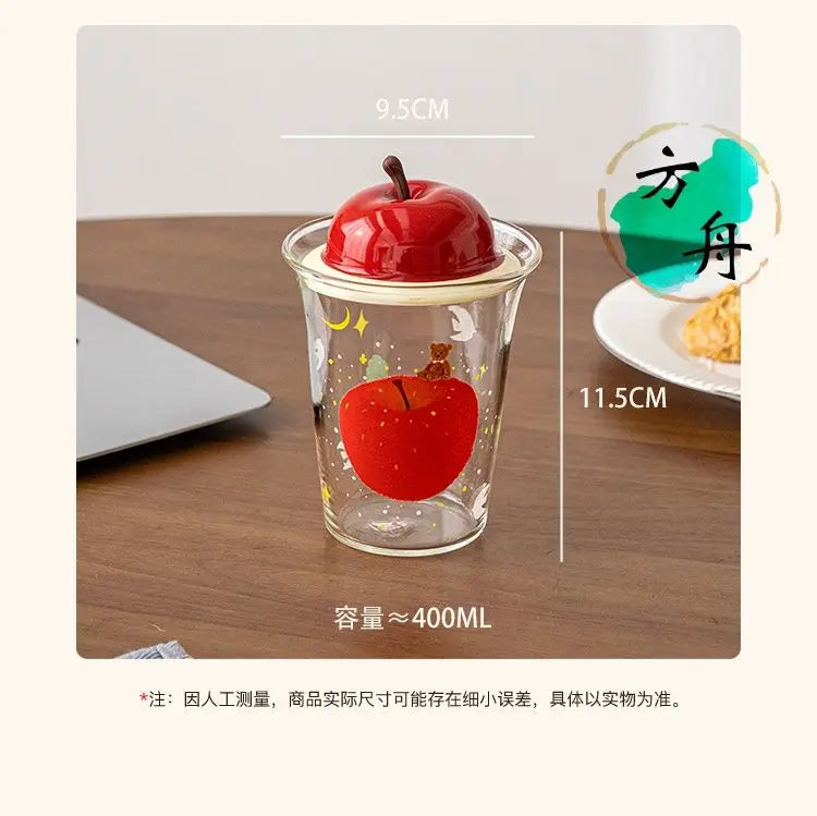 Ly Thủy Tinh Hình Trái Cây Kèm Nắp Dưa Hấu