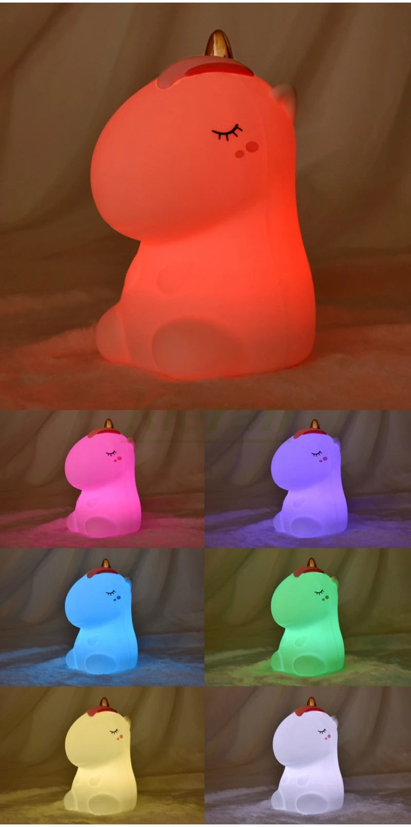Đèn Ngủ LED Hình Kỳ Lân Silicone