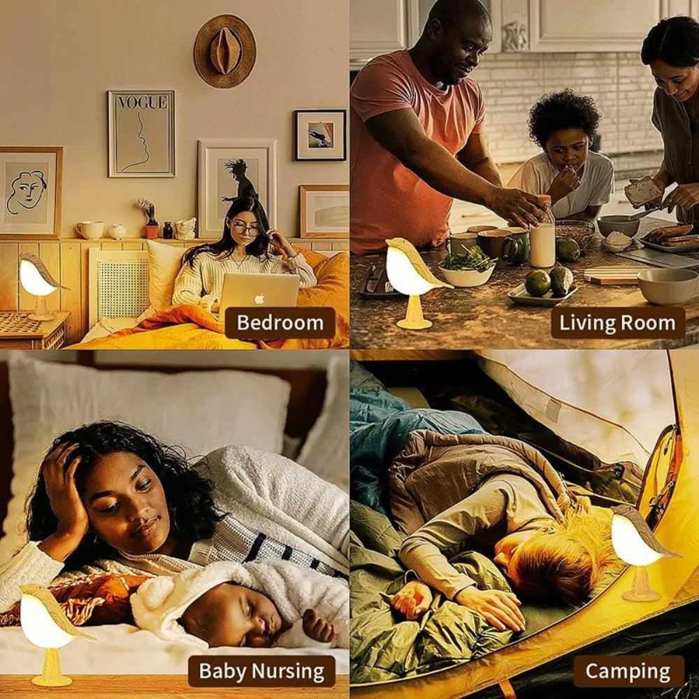 Đèn Ngủ Hình Chim Cảm Ứng