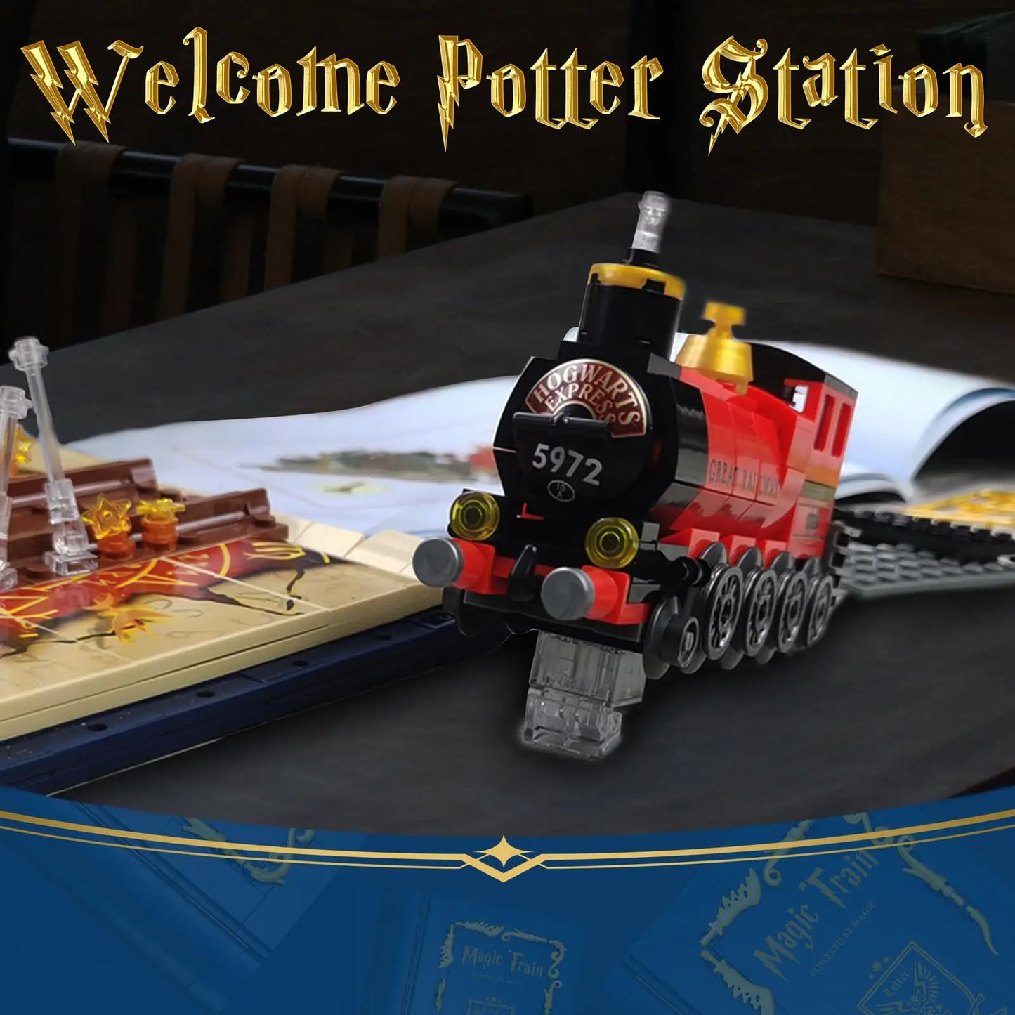 Bộ Lắp Ráp Tàu Hỏa Hogwarts Express Và Nhà Ga