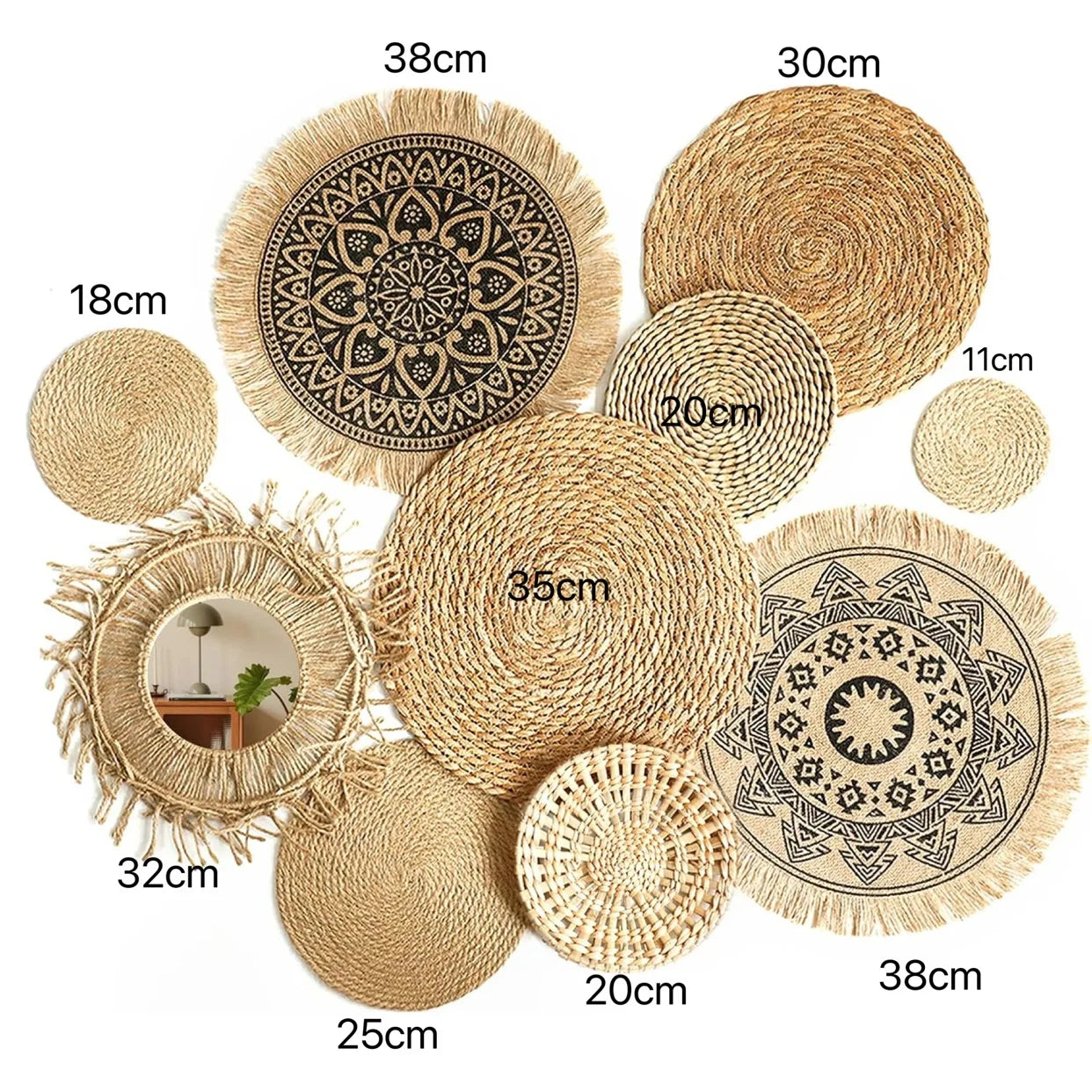 Đồ Treo Tường Boho Bằng Cỏ Tự Nhiên