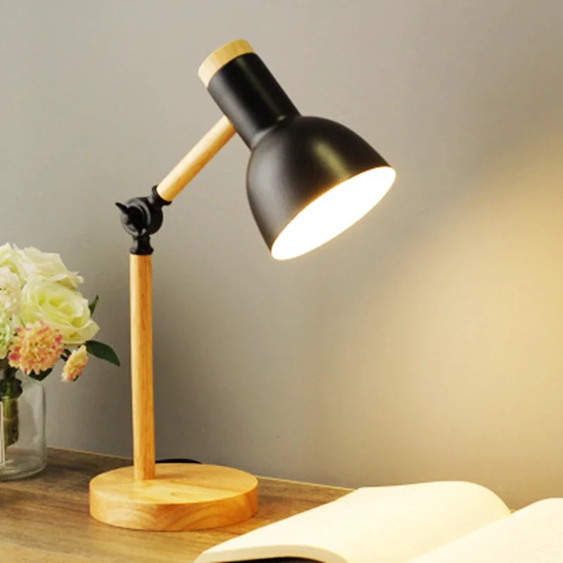 Đèn Bàn LED Gỗ Phong Cách Nordic