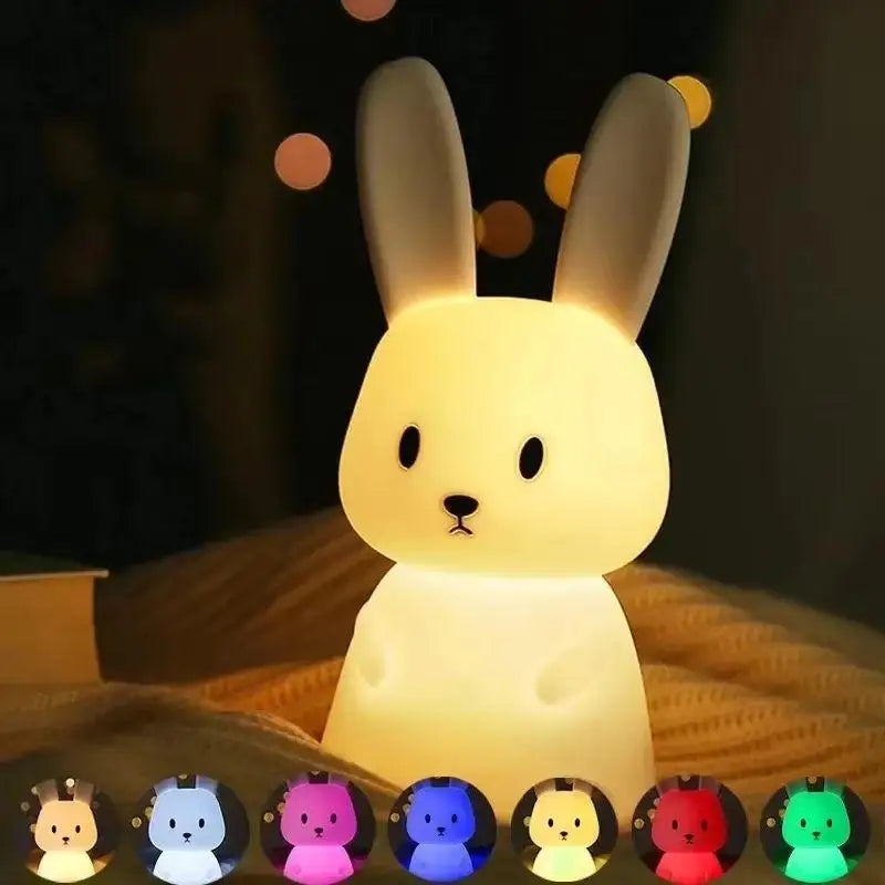 Đèn Ngủ LED Hình Thỏ Silicone
