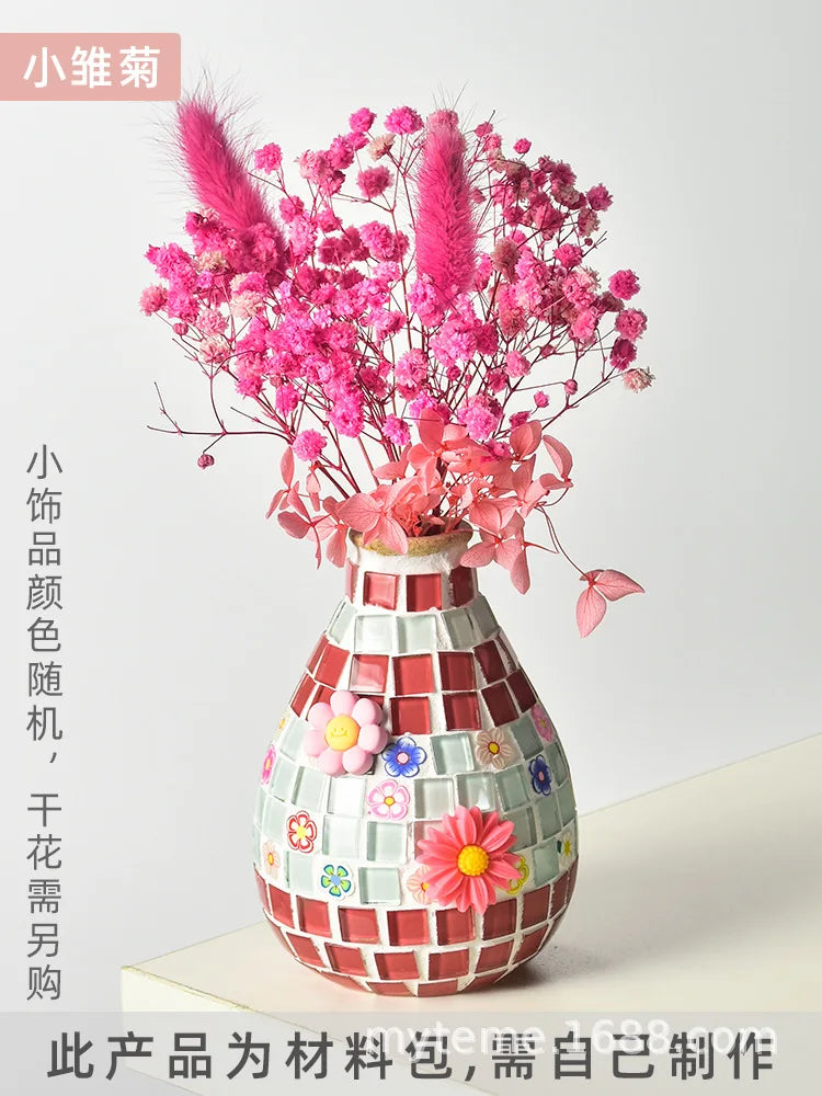Bộ Làm Bình Hoa Mosaic DIY Thủ Công
