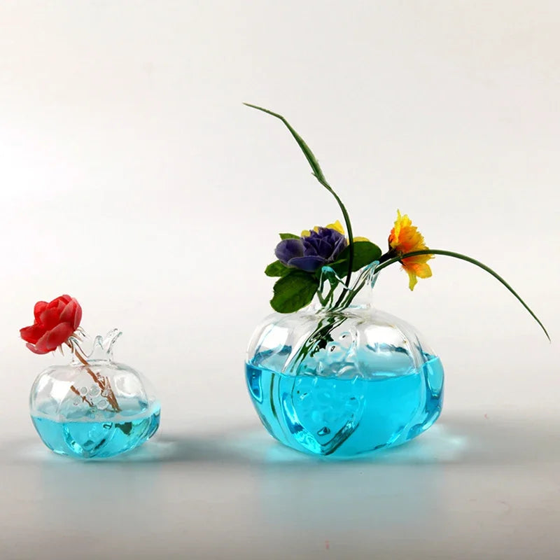 Bình Hoa Thủy Tinh Hình Quả Lựu Decor