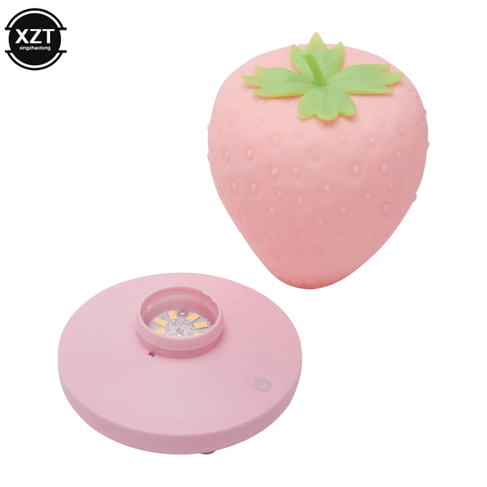 Đèn Ngủ LED Hình Dâu Tây Silicone