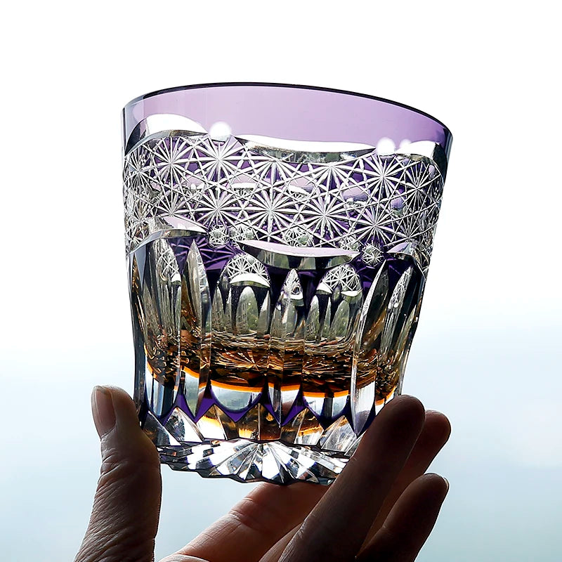 Ly Whisky Edo Kiriko Màu Tím