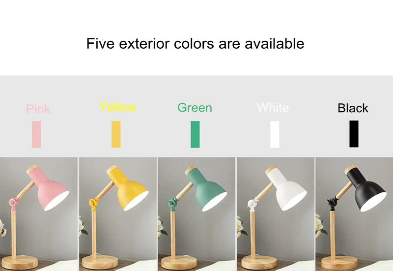 Đèn Bàn LED Gỗ Phong Cách Nordic